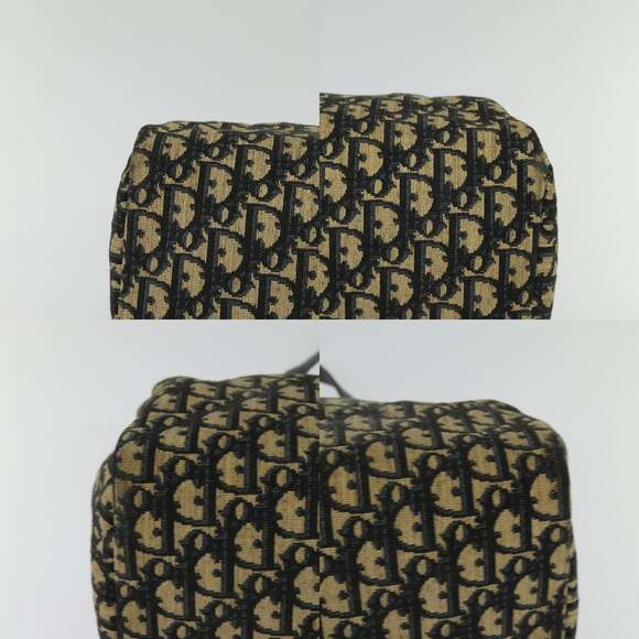 DIOR Trotter Canvas Hand Bag Navy Gold - Picture 10 of 11